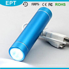 Cylindre portable LED Flash Light 2600mAh Power Bank (EP007)